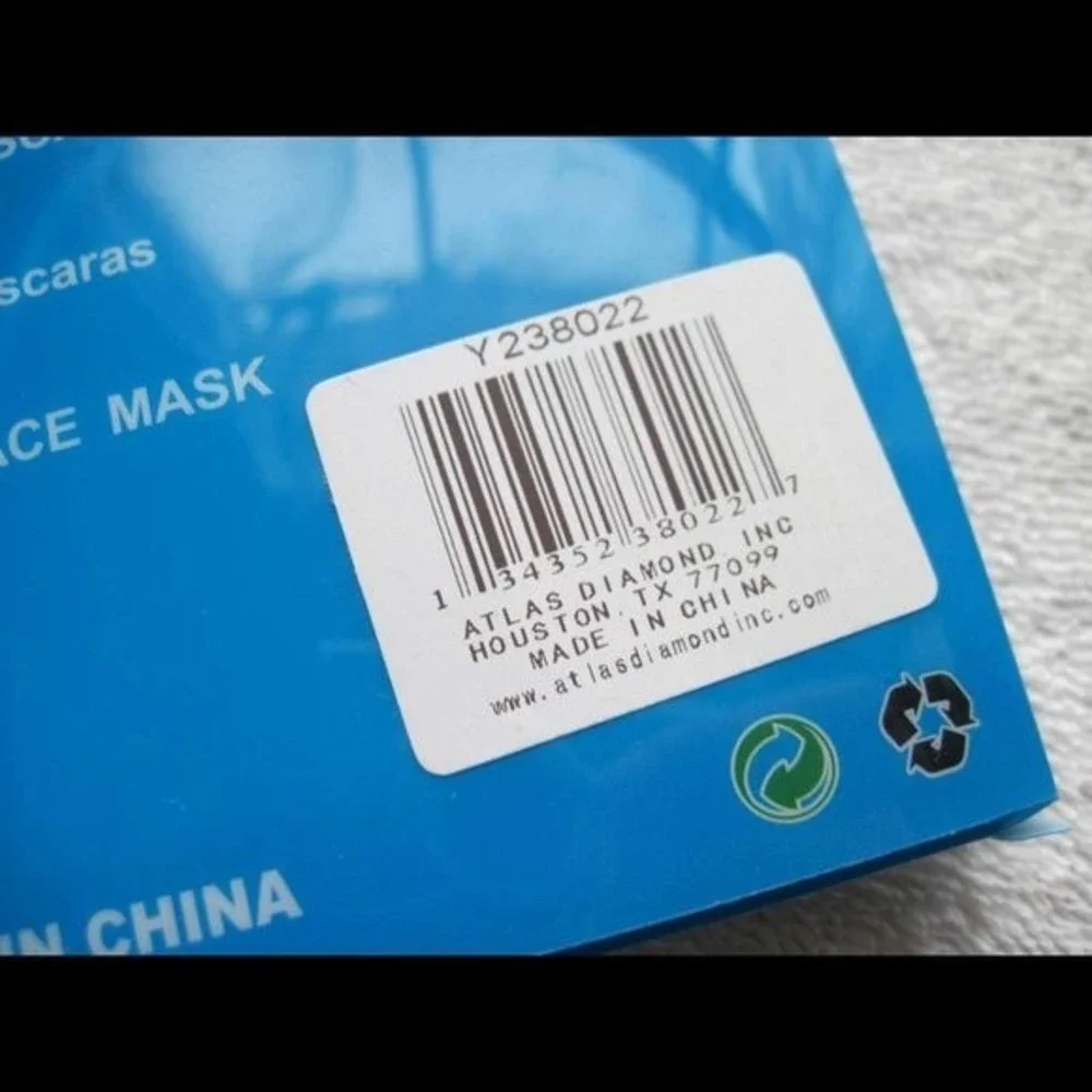 10 pcs Surgical 3 Ply Elastic Type Face Masks Hypoallergenic Low Resistance Nose
